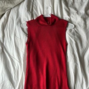 White House Black Market, red mock neck size S.
